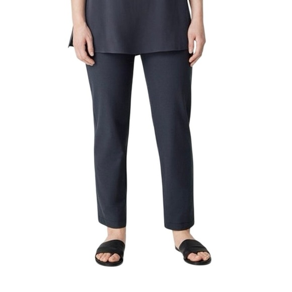 EILEEN FISHER Black Elastic Waist Pull-On Stretch Comfort Pants Women's Sz L - Picture 1 of 10